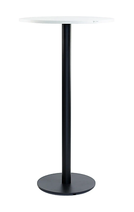 Стіл барний Soul light bar d-60 чорний метал/білий ДСП (текстура) TM Lovko, фото 1
