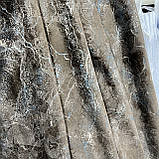 Турецький комплект оксамитових штор на тасьмі  Розмір 200х280см  Колір Шоколад, фото 2