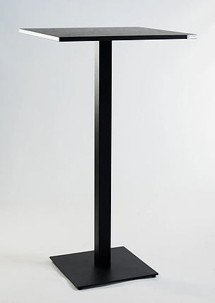 Стіл барний Tetra light bar 60*60 см чорний метал/чорний ДСП (текстура) TM Lovko, фото 1