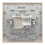Розетка комп'ютерна RJ45 UTP категорія 6 Schneider Electric Asfora кремова, фото 4