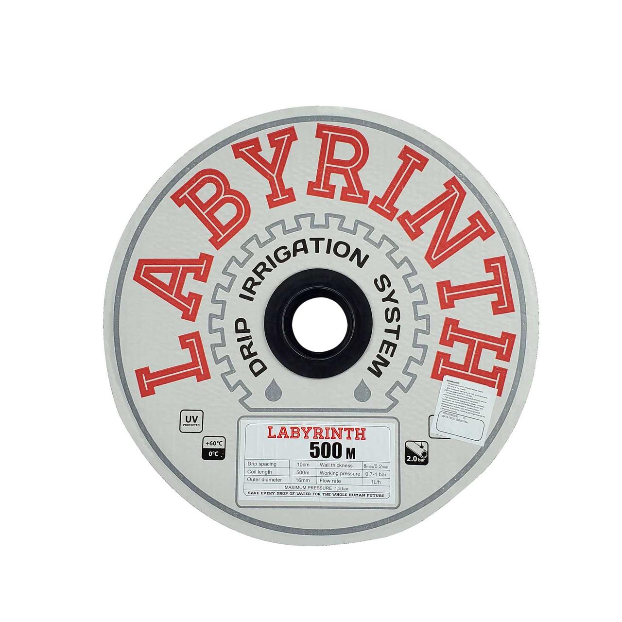 Крапельна стрічка "Labyrint" 500 м/20 см/1,0 л/г, 8mil (щілинна) - Україна