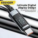 Кабель USB Type C 100W 7A PD Fast Charger (з дисплеєм) Essager для ноутбука, смартфона, Samsung Xiaomi Poco, фото 3