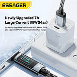 Кабель USB Type C 100W 7A PD Fast Charger (з дисплеєм) Essager для ноутбука, смартфона, Samsung Xiaomi Poco, фото 7