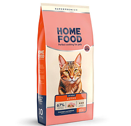 Home Food (Хом Фуд) -сухий корм для дорослих активних котів (з курочкою і креветкою), 10кг