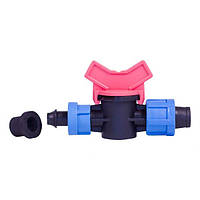 Кран стартовий з гумкою та підтиском для крапельної стрічки - Україна