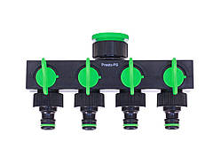 Кран на 4 виходи для різьблення ВР 3/4"-1"