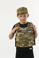 Детский игровой костюм бронежилет Медик, унисекс, на 5-7 лет с кепкой-мазепинкой
