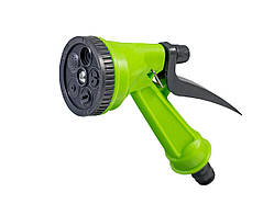 Поливальний пістолет 5 режимів пластиковий зелений