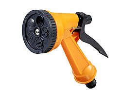 Поливальний пістолет 5 режимів пластиковий помаранчевий