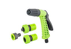 Набір для поливу MASTERTOOL 4 шт (Пістолет/Адаптер 1/2" ВР-3/4" ВР/Конектор 3/4"/Конектор 3/4" STOP)