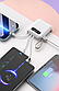 Повербанк міні 10000 mah 4в1 Вбудовані 4 кабелі - Apple, Type-C, micro USB, USB + ліхтарик Power Bank білий, фото 5
