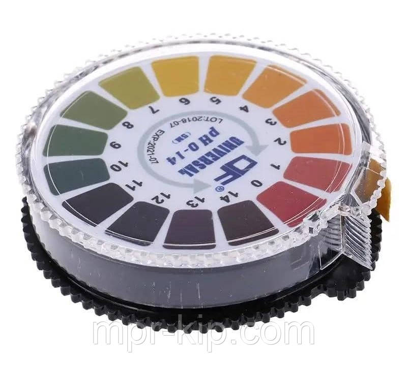 Лакмусовий папір (pH-тест) 0-14рН у рулоні 5 метрів, фото 1