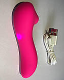 Жіночий вакуумний вібратор, стимулятор для клітора та сосків із вібрацією і вакуумом, Інтимні іграшки, фото 2