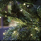 Новорічна USB-гирлянда нитка Роса на котушці 50м 500LED тепла біла 8 режимів з пультом зелений дріт, фото 10