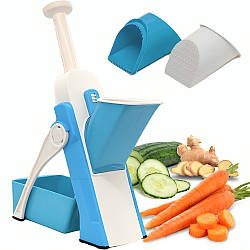 Мультислайсер для овочів Brava Spring Slicer, Синій / Овочерізка Терка для овочів / Ручний слайсер для овочів