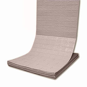 Самоклеюча декоративна 3D панель в рулоні 3080x700x3 мм під цеглу рожеве золото