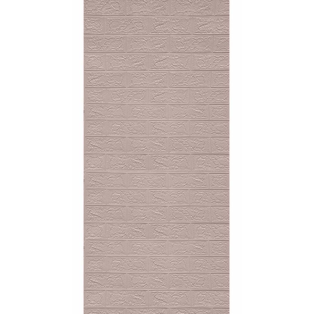 Самоклеюча декоративна 3D панель в рулоні 20 м 20000x700x3 мм під цеглу рожеве золото