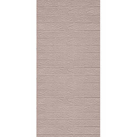 Самоклеюча декоративна 3D панель в рулоні 20 м 20000x700x3 мм під цеглу рожеве золото