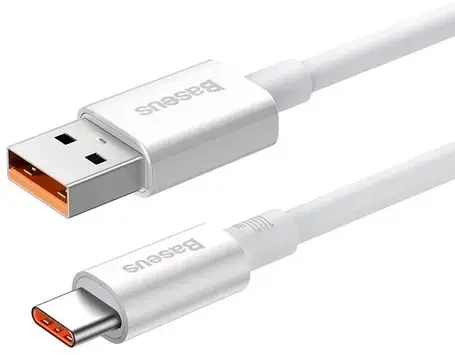 Кабель Baseus Superior Series Fast Charging Cable USB to Type-C 100W 0.25m P10320102214-00 White, фото 1