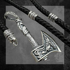 Срібні кулони на шнурку