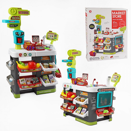 Іграшковий дитячий магазин-прилавок 922-202, 81 предмет, світлові та звукові ефекти. 3+, фото 1