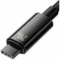 Кабель Baseus Tungsten Gold Fast Charging Cable Type-C to Type-C 240W 2m CAWJ040101 Black, фото 5