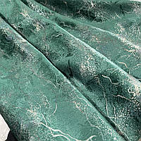 Турецький комплект оксамитових штор на тасьмі Розмір 150х290см  Колір Зелений