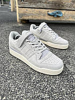 Кросівки Adidas Forum Low Адідас сірі демісезонні стильні кросівки із замші та шкіри, чудова якість