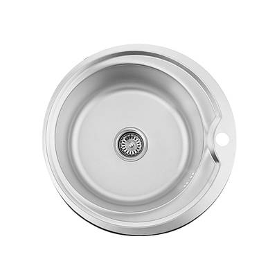 Врізна мийка кухонна з харчової нержавіючої сталі AISI 201 WAL-D510-18-06V