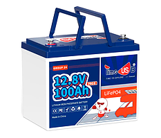 Акумуляторна батарея LiFePO4 Timeusb 12.8V 100Ah Pro, 1280Wh, BMS 100A, 260*168*210мм