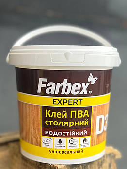 Клей ПВА D3 столярний Farbex 1кг