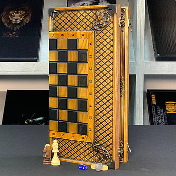 Шахи та Нарди з Дерева 46х23см, арт. 191111 – Настільна Гра для Дому та Інтер'єру