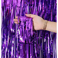 Фольгована шторка фіолетовий металік 1,2*2 метри Китай