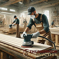 Пропонуємо роботу спеціалістам з підготовки матеріалів для виробництва дерев'яних будинків у цеху. Фото, відео