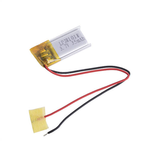 LiPo 35 mAh, 3,7V, 3,8x10x18 мм LiPower акумулятор літій-полімерний LP381018, фото 1