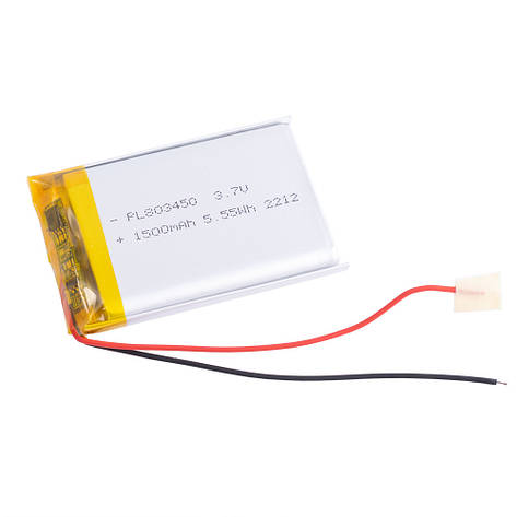 LiPo 1500 mAh, 3,7V, 8,2x34,5x50,5 мм LiPower акумулятор літій-полімерний LPW803450, фото 1