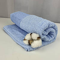 Рушник для обличчя махровий Febo Vip Cotton Botan Туреччина 6398 блакитний 50х90 см picnic