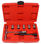 Комплект фрез для гнізд форсунок 8ел в кейсі Mar-pol M57688, фото 4