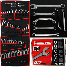 Набір комбінованих ключів Mar-Pol 47 шт M58140