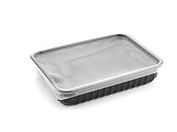 Контейнер для мікрозелені із кришкою чорний (50 шт)