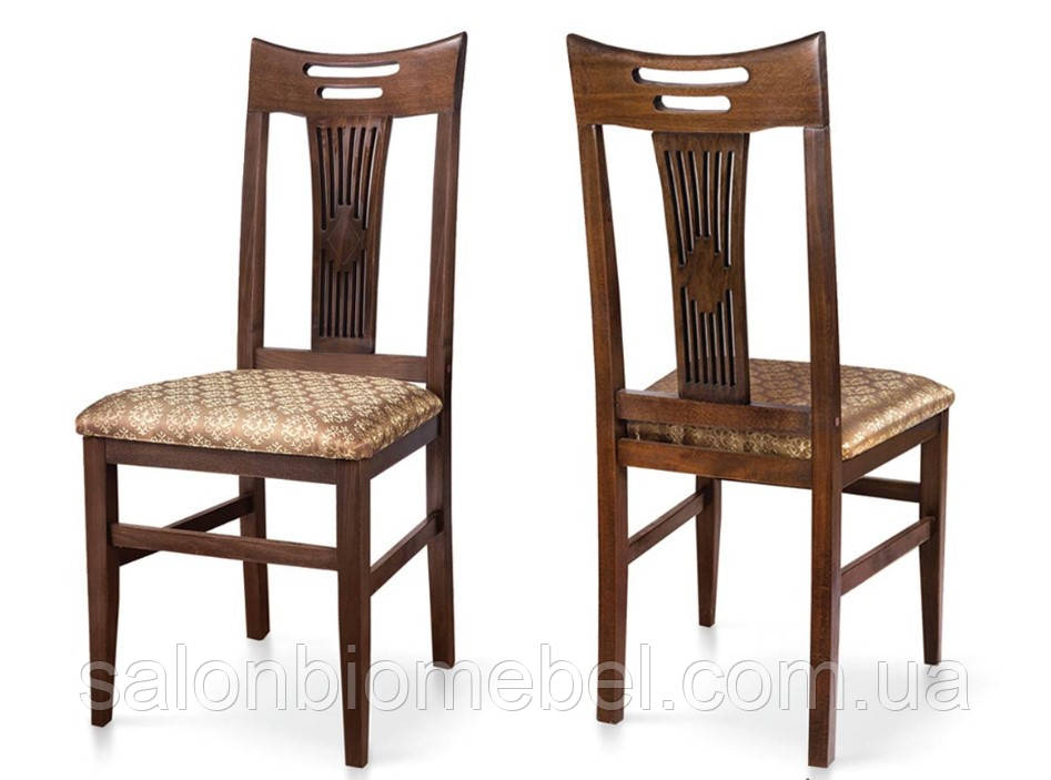 Стілець Юля тверда спинка (темний горіх), фото 1