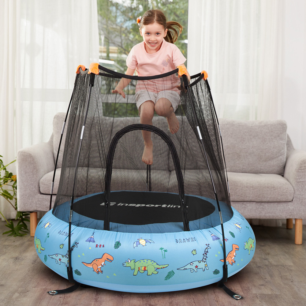 Надувний батут для дітей inSPORTline Nufino 120 cm - синій, фото 1