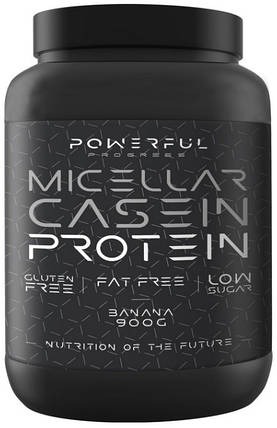 Казеїновий протеїн Powerful Progress Micelar Caseine Protein 900 g банан, фото 1