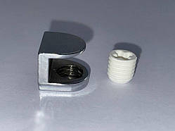 Склотримач полицетримач під скляну полицю 8мм,глянец хром