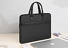 Сумка для ноутбука до 15,6" сіра темна з зовнішнім та внутрішніми кишенями, фото 8