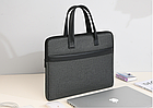 Сумка для ноутбука до 15,6" сіра темна з зовнішнім та внутрішніми кишенями, фото 3