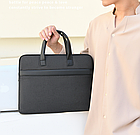 Сумка для ноутбука до 15,6" сіра темна з зовнішнім та внутрішніми кишенями, фото 10