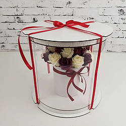 Коробка-тубус для торта 25 см х 30 см посиленна