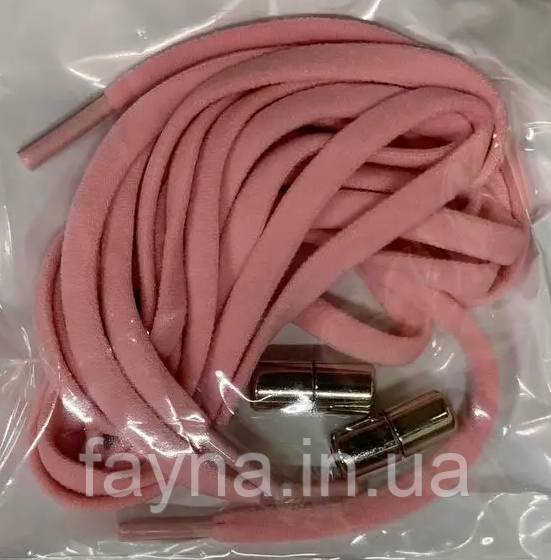 Рожеві еластичні шнурки з фіксаторами, L=100 см, фото 1