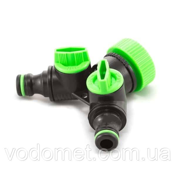 Кран шаровий Presto-PS на 2 виходи з внутрішнім різьбленням 3/4-1 дюйм (4027) - ps-102, фото 1